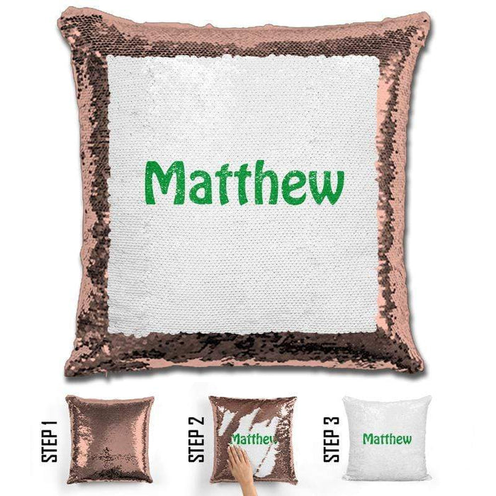 Custom Name Personalized Magic Sequin Pillow Pillow GLAM 