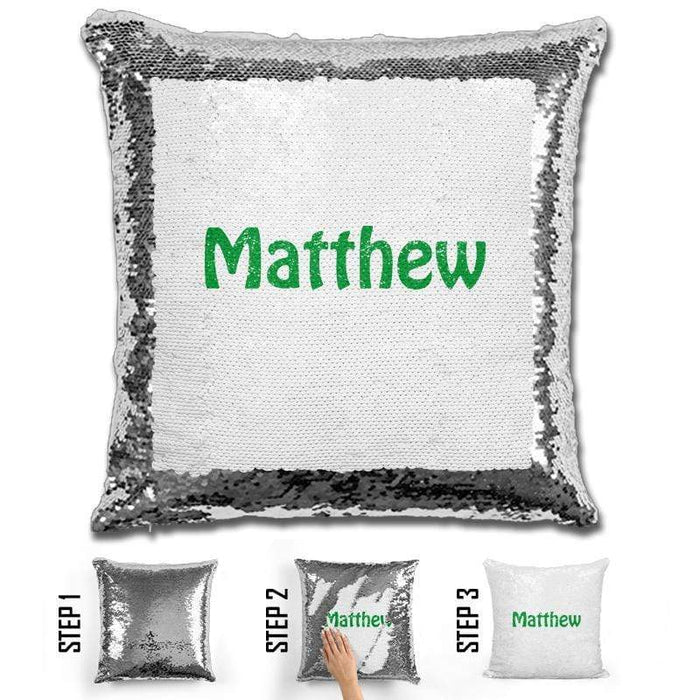 Custom Name Personalized Magic Sequin Pillow Pillow GLAM 