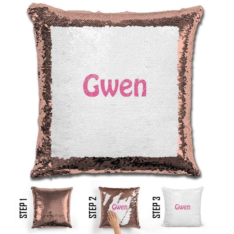 Sequin pillow outlet with name