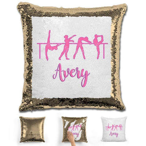 Dance Personalized Magic Sequin Pillow Pillow GLAM Gold 