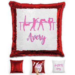 Dance Personalized Magic Sequin Pillow Pillow GLAM Red 