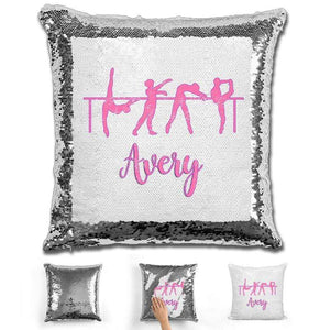 Dance Personalized Magic Sequin Pillow Pillow GLAM Silver 