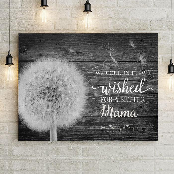 Personalized Canvas Dandelion Wall Decor for Mom, Grandma or Daughter