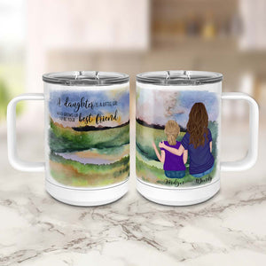 daughter mother best friend gift - insulated personalized coffee mug for mom