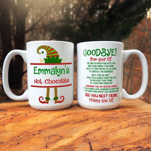 elf on the shelf goodbye letter christmas mug for kids stocking stuffer