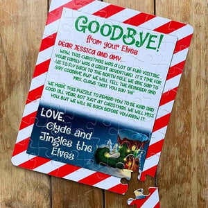 Elf on the shelf goodbye letter - personalized puzzle.