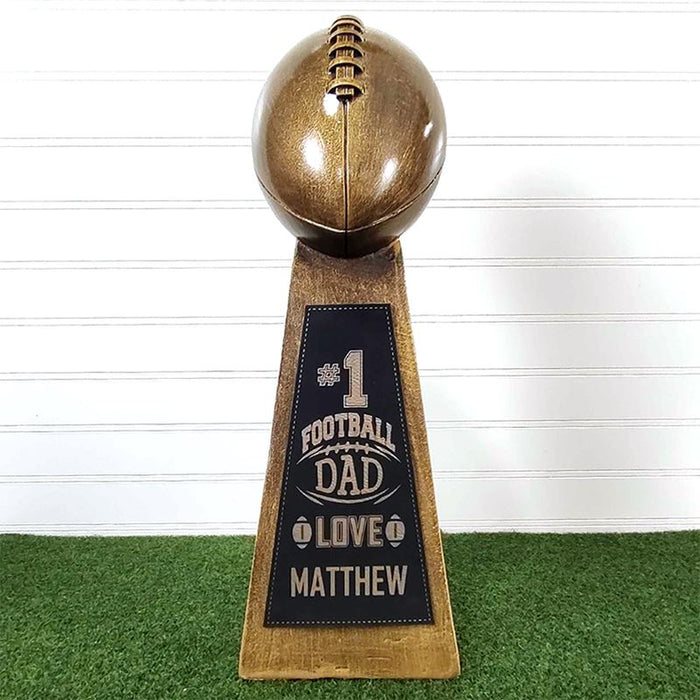 Personalized Football Dad Engraved Trophies