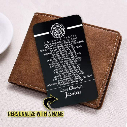 Fireman's Prayer (CUSTOM) Premium Wallet Card ZLAZER Married W/Children 