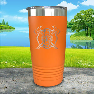 Fire Wife Monogram Personalized Engraved Tumbler