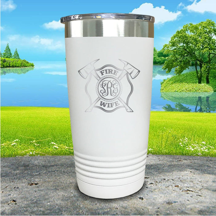 Fire Wife Monogram Personalized Engraved Tumbler