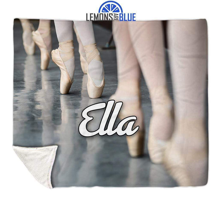 Ballet Personalized Sherpa Blanket Blankets Lemons Are Blue 