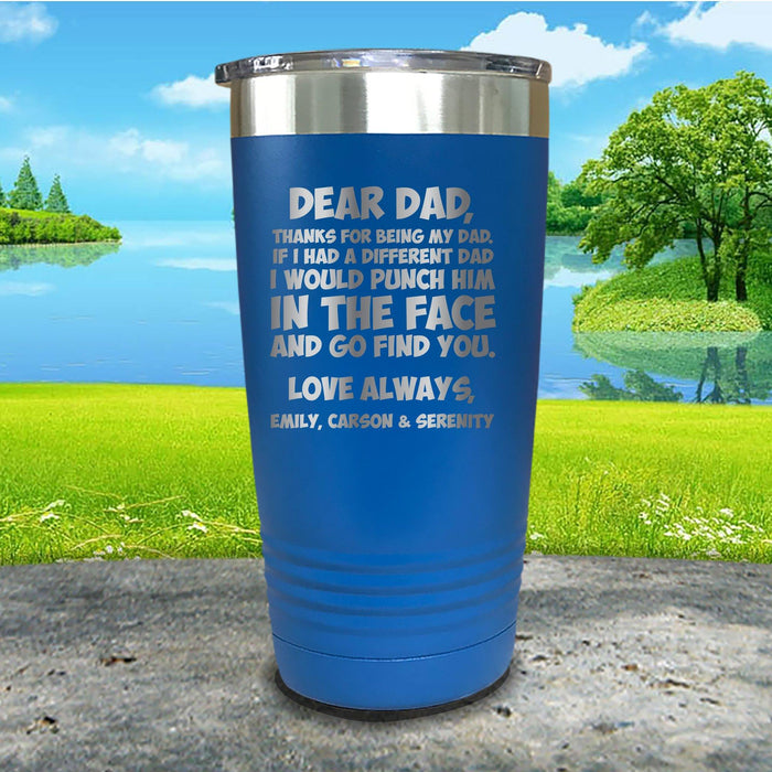 Dear Dad Punch Face Personalized Engraved Tumbler