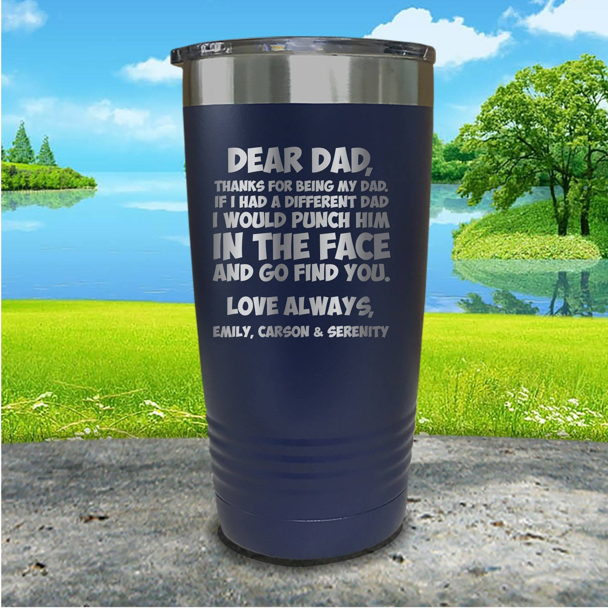 It's A Throat Punch Kind Of Day - Engraved Stainless Steel Tumbler, Funny  Gift For Men, Personalized Tumbler For Him