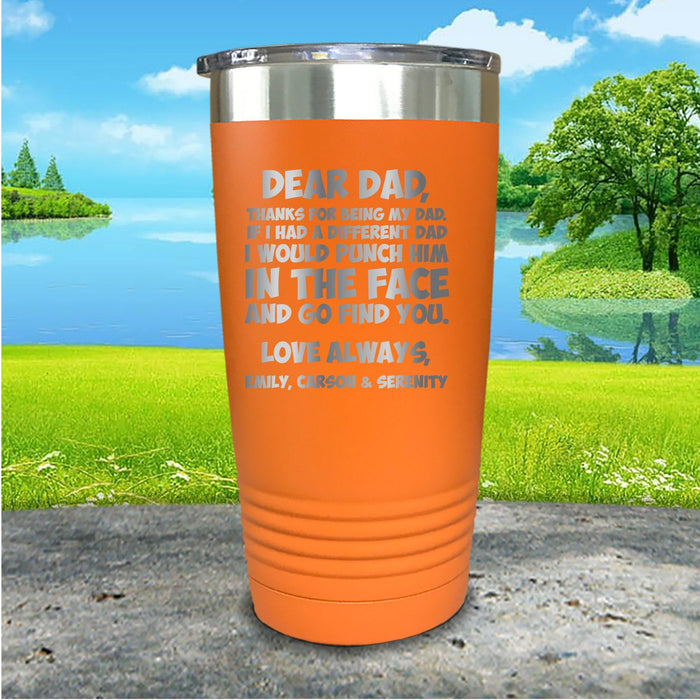 Dear Dad Punch Face Personalized Engraved Tumbler