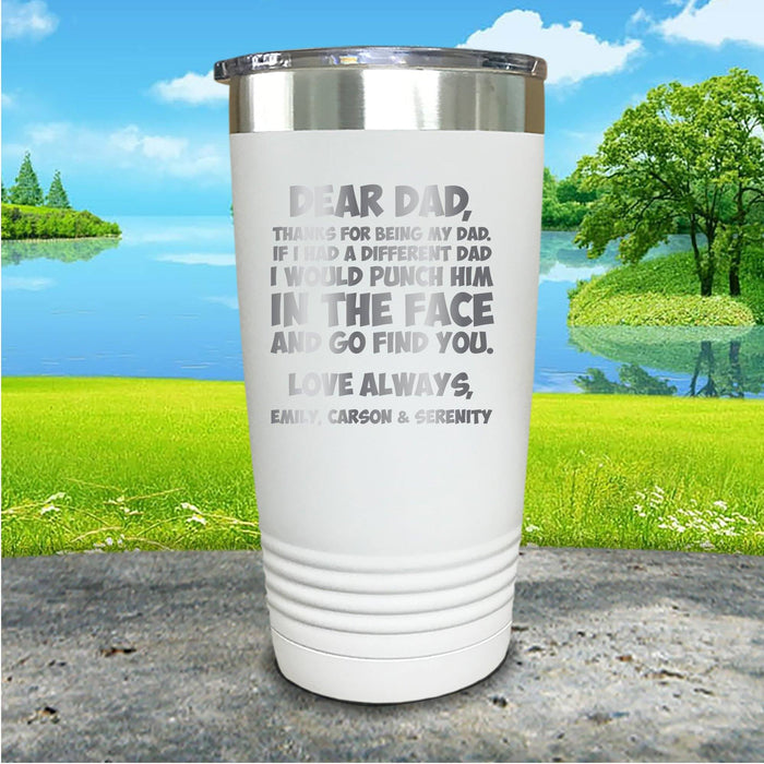 Dear Dad Punch Face Personalized Engraved Tumbler