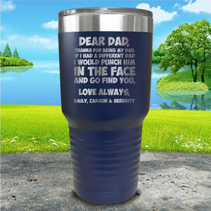 Dear Dad Punch Face Personalized Engraved Tumbler
