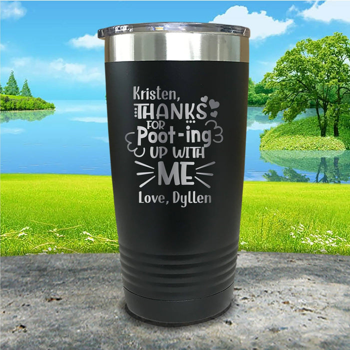 Pooting Up With Me Personalized Engraved Tumbler