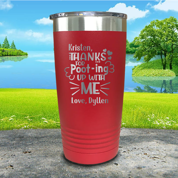 Pooting Up With Me Personalized Engraved Tumbler