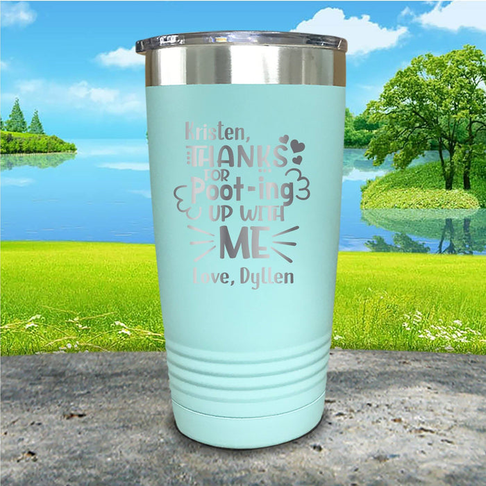 Pooting Up With Me Personalized Engraved Tumbler