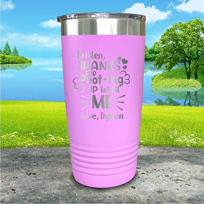 Pooting Up With Me Personalized Engraved Tumbler