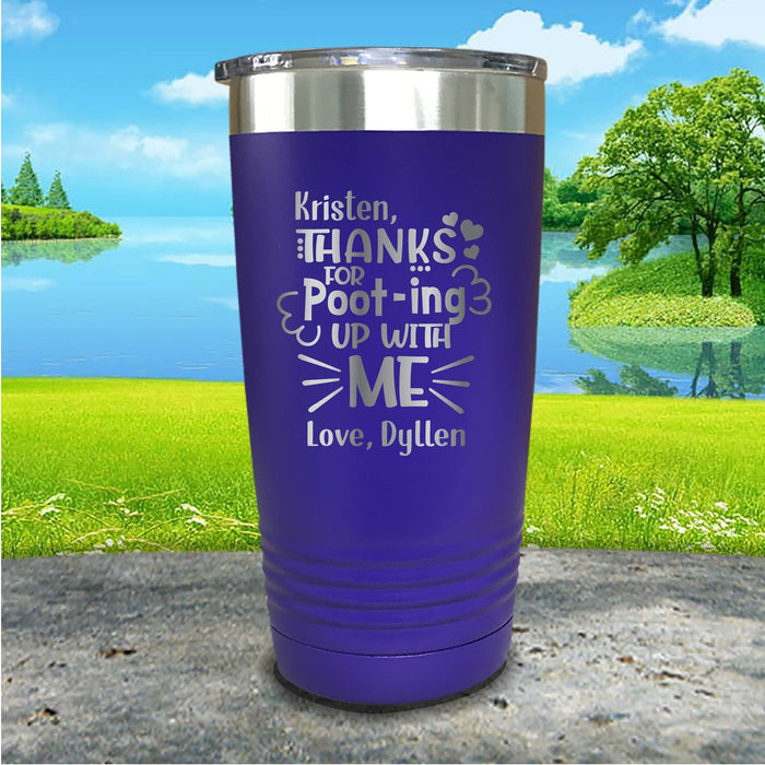 Pooting Up With Me Personalized Engraved Tumbler