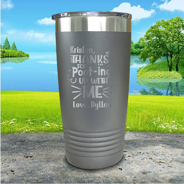 Pooting Up With Me Personalized Engraved Tumbler