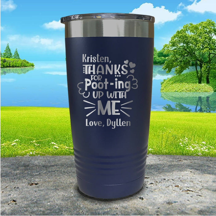 Pooting Up With Me Personalized Engraved Tumbler