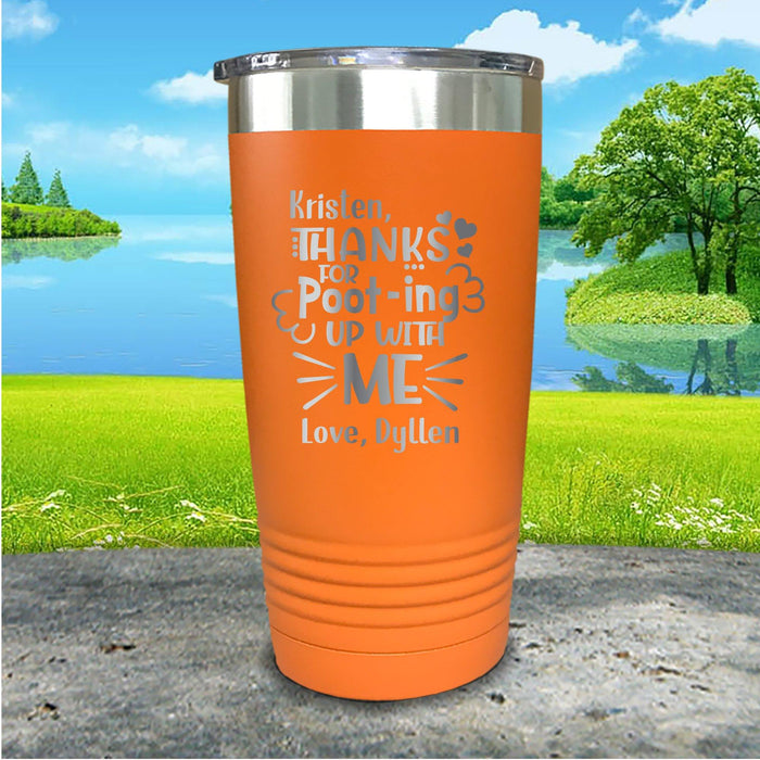 Pooting Up With Me Personalized Engraved Tumbler