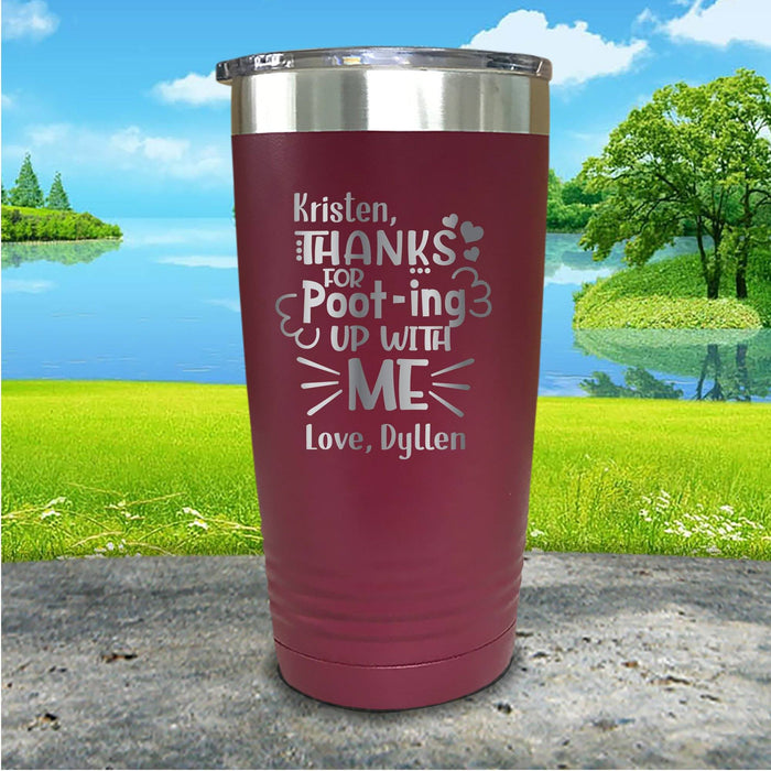 Pooting Up With Me Personalized Engraved Tumbler