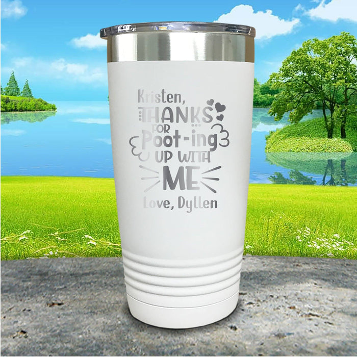 Pooting Up With Me Personalized Engraved Tumbler