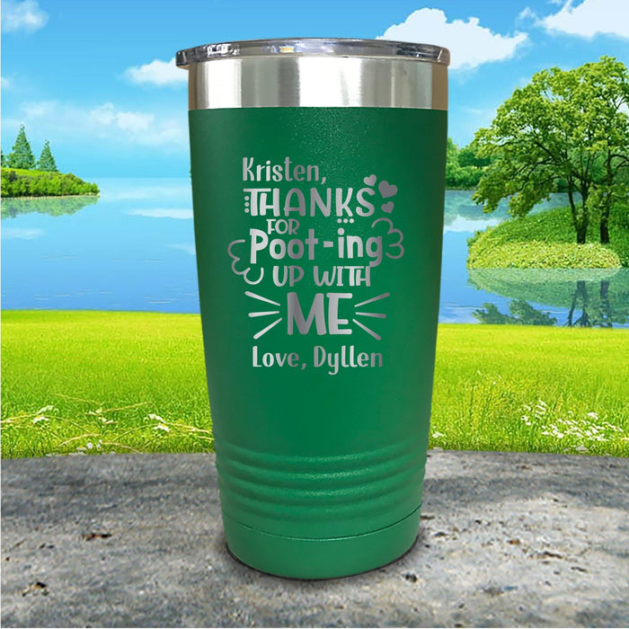 Pooting Up With Me Personalized Engraved Tumbler