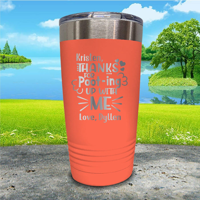 Pooting Up With Me Personalized Engraved Tumbler