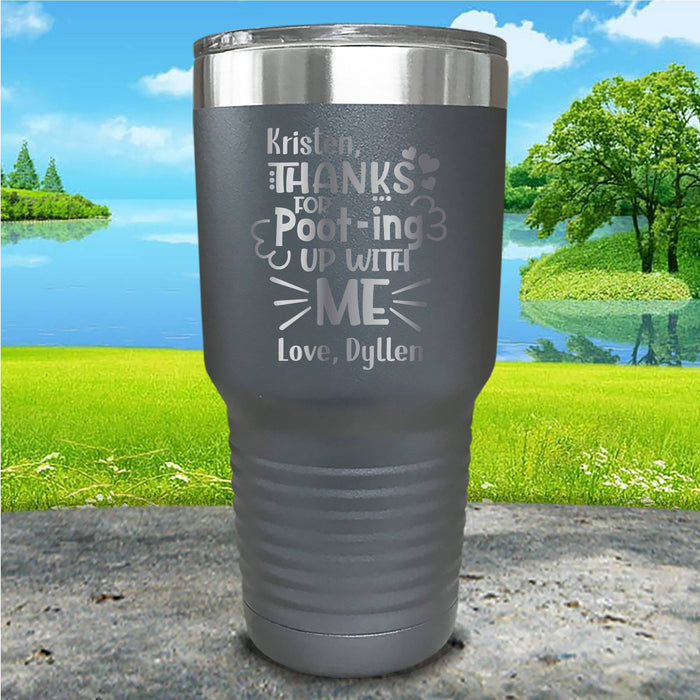 Pooting Up With Me Personalized Engraved Tumbler