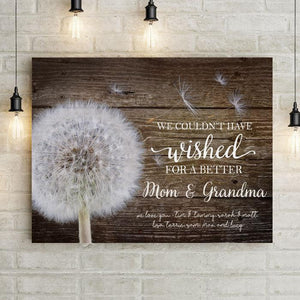 Personalized Canvas Dandelion Wall Decor for Mom, Grandma or Daughter