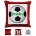 Soccer Personalized Magic Sequin Pillow Pillow GLAM Red Green 