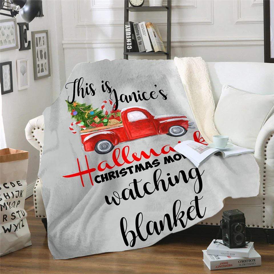 Personalized Christmas Movie Watching Blankets - Main Image