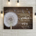 second annivesary gift for wife. Best Cotton Anniversary gift for 2022- personalized dandelion home decor wall art - couldn't have wished for a better partner customized with your personal message