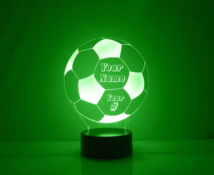 Color Changing Light Up Soccer Ball, Custom Engraved Night Light