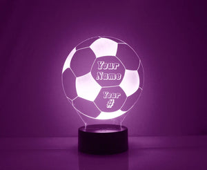 Color Changing Light Up Soccer Ball, Custom Engraved Night Light