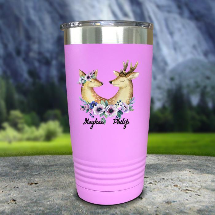 Buck and Doe Personalized Color Printed Tumblers Tumbler Nocturnal Coatings 20oz Tumbler Lavender 