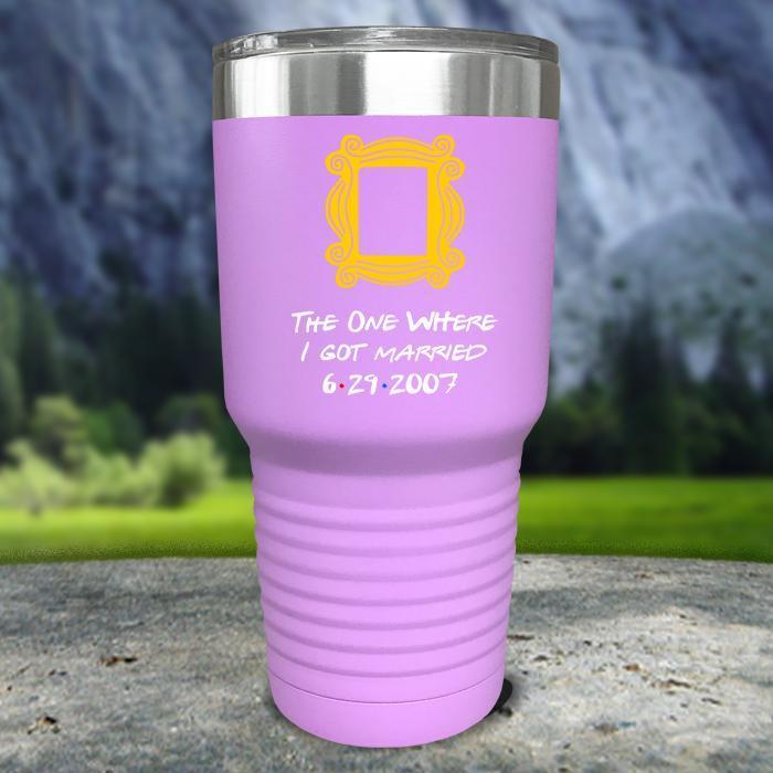 The One Where I Got Married Color Printed Tumblers Tumbler ZLAZER 30oz Tumbler Lavender 