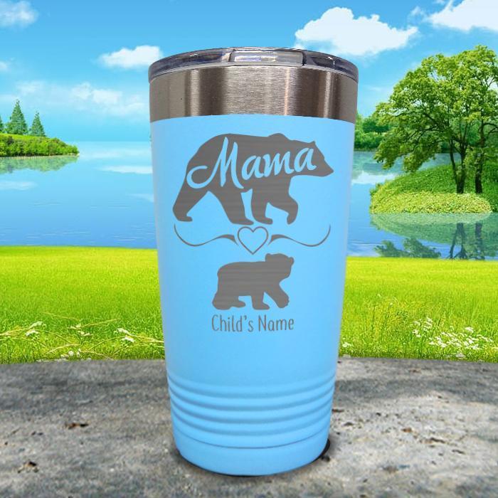 Mama Bear Water Bottle Custom Personalized Stainless Steel Tumbler With  Straw 27 Oz SIC Cup Gift Mother's Day Gift Baby Shower 