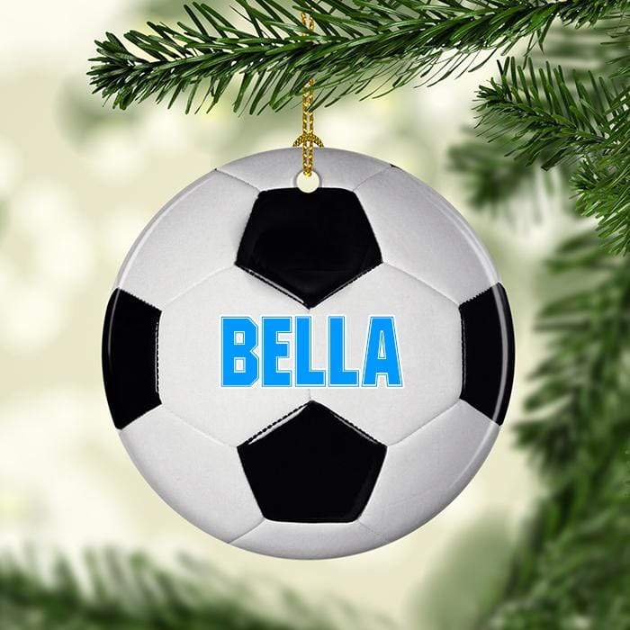 Soccer Personalized Ceramic Ornaments