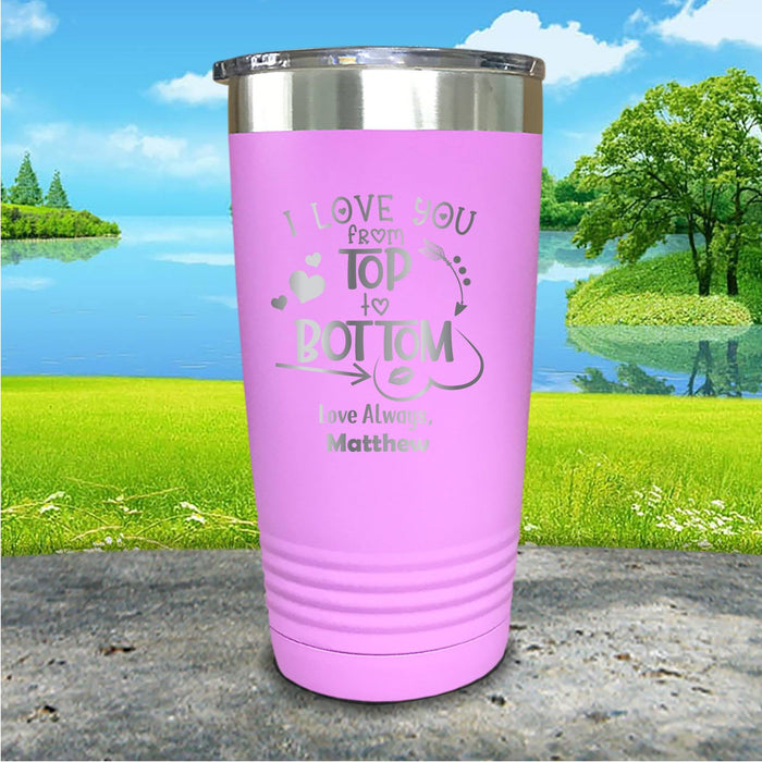 Love You Top To Bottom Personalized Engraved Tumbler