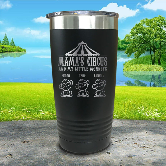 Mamas Circus Monkeys Personalized Engraved Tumbler