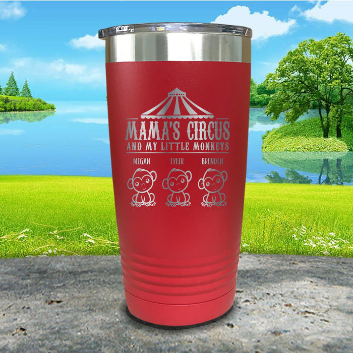 Mamas Circus Monkeys Personalized Engraved Tumbler