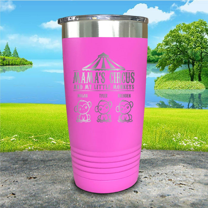 Mamas Circus Monkeys Personalized Engraved Tumbler