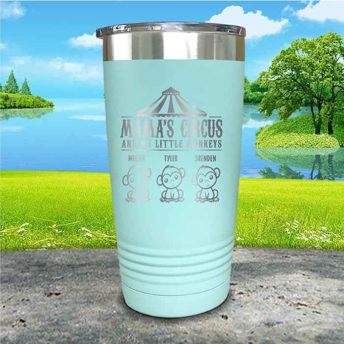 Mamas Circus Monkeys Personalized Engraved Tumbler