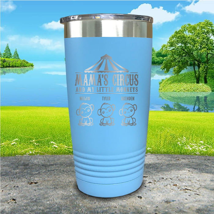 Mamas Circus Monkeys Personalized Engraved Tumbler