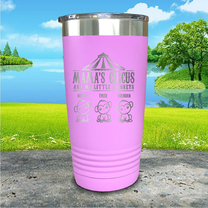 Mamas Circus Monkeys Personalized Engraved Tumbler